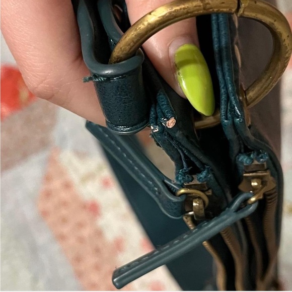 Teal Anthropologie studded crossbody bag - Picture 4 of 5